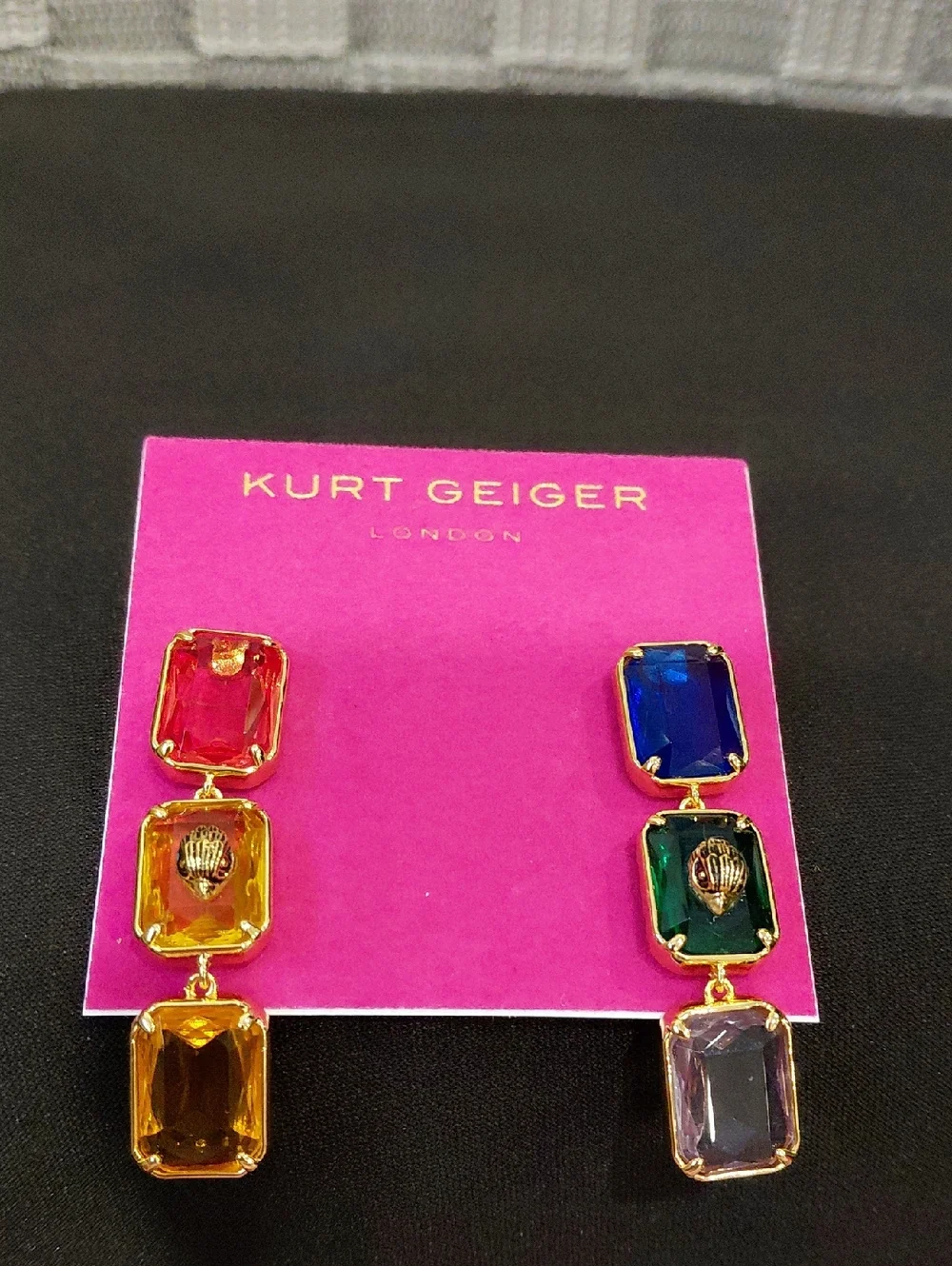 KURT GEIGER LONDON STONE DROP EARRINGS - Picture 5 of 7